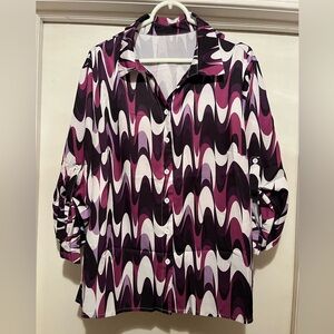 SHEIN Curve Top - Various shades of Purple & Black Shirt